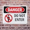 Signmission Do Not Enter Danger Sign, Plastic, 10in W x 7in L, 2PK OS-2PACK-DS-P-710-L-1151 - alternate 2